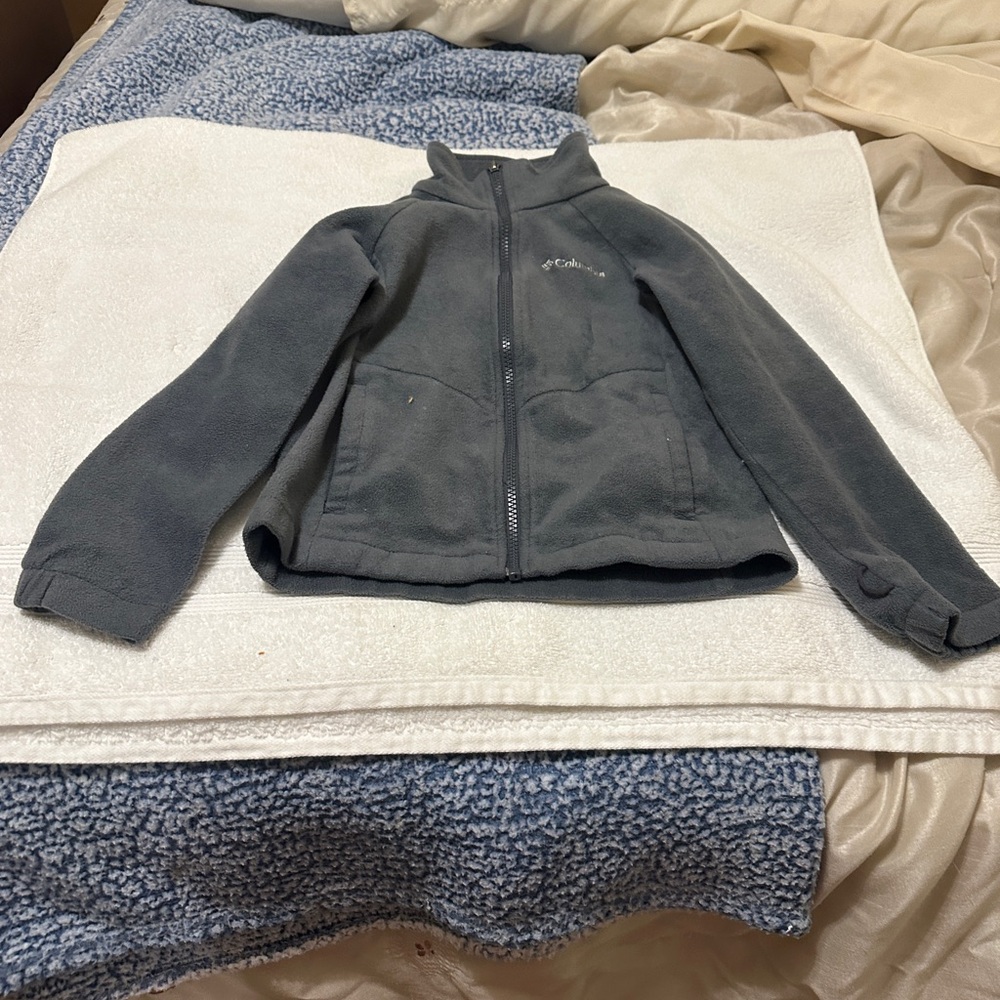 Columbia Kids interchange heat gear full zip jacket size S pockets gray